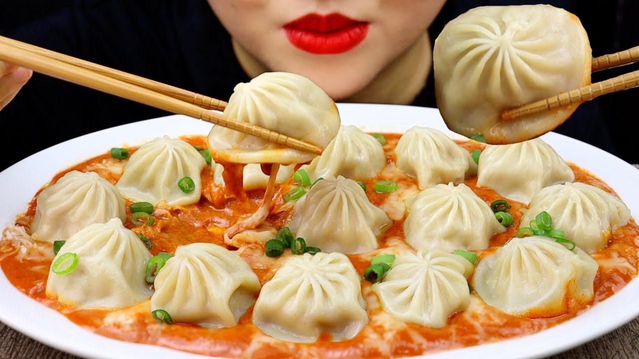 ASMR SOUP DUMPLING CHEESY CARBONARA SAUCE EATING SOUNDS MUKBANG | KLE ASMR