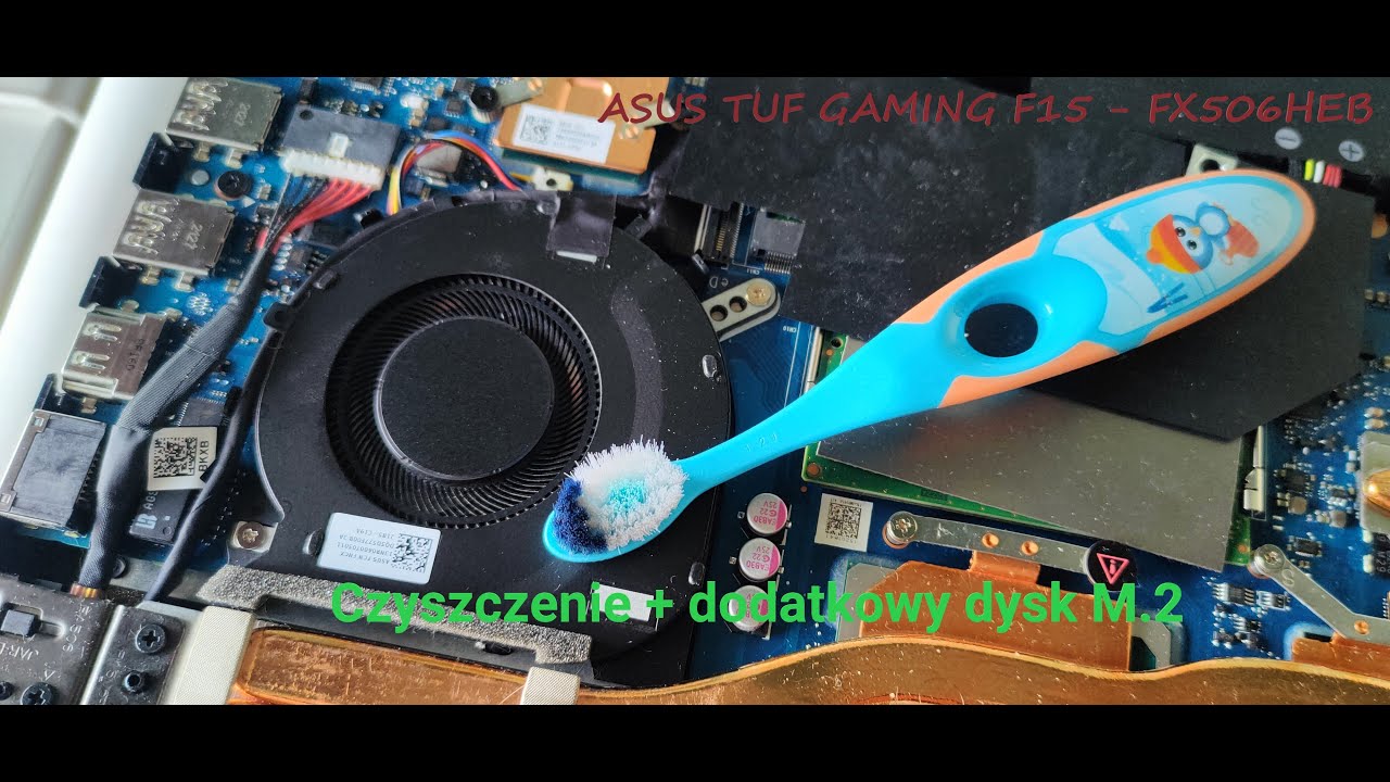 ASUS TUF Gaming F15 - Montaż drugiego dysku SSD M.2 + czyszczenie wentylatorów