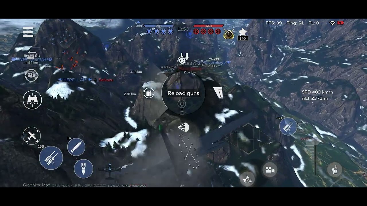 Playing with the AD-2 Skyraider in War Thunder Mobile aviation after I upgraded it to max level.