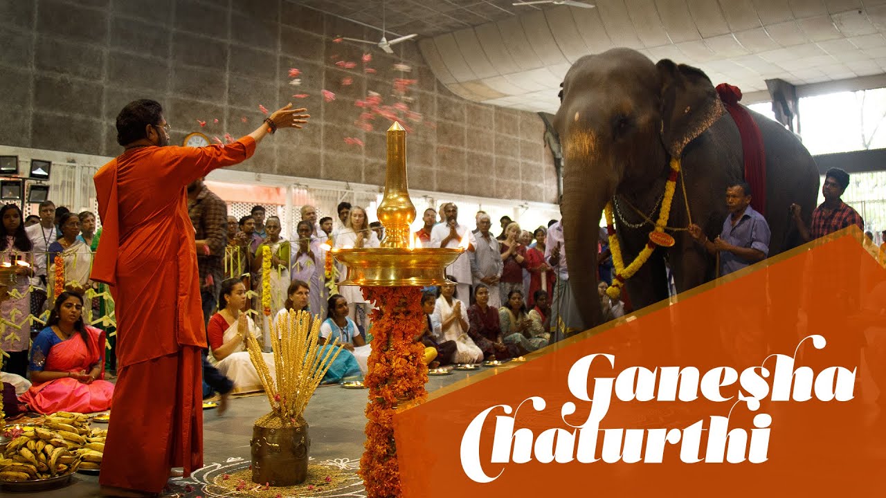 Ganesha Chaturthi Ganapati Homam & Gaja Puja - Amritapuri Ashram - Live - September 10, 5am
