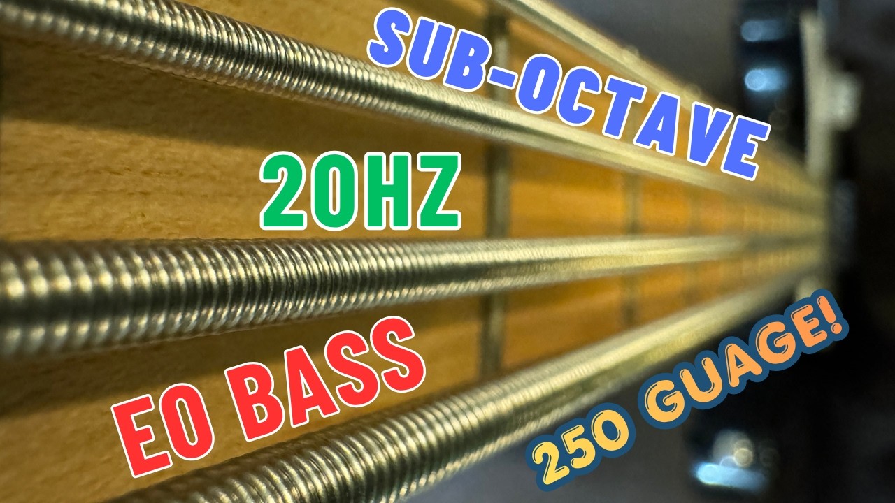 Subsonic Bass Experiment - Tuning My Bass an OCTAVE down to E0 with Monster Strings! (20Hz)