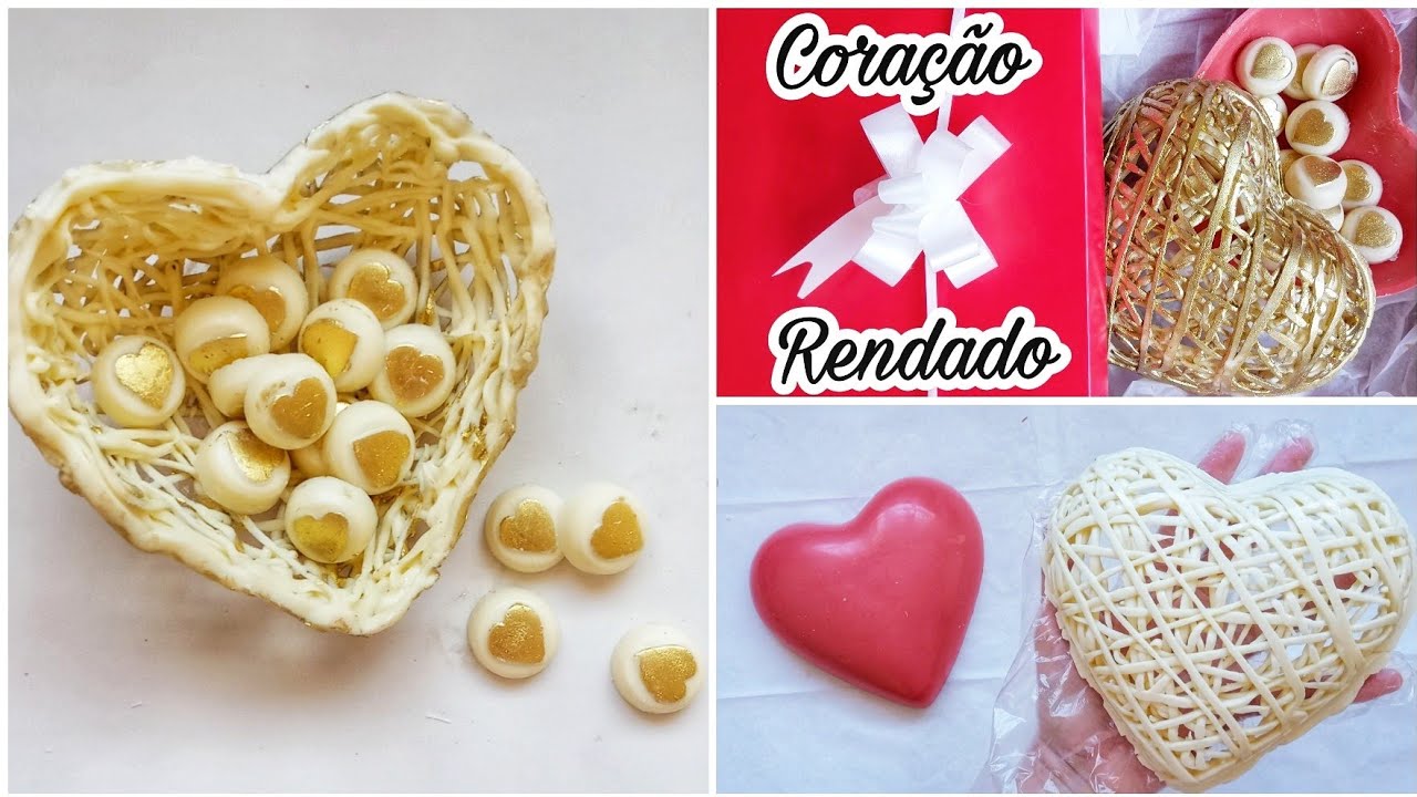 CORAÇÃO RENDADO 2 INGREDIENTES  - ESPECIAL DIA DAS MÃES