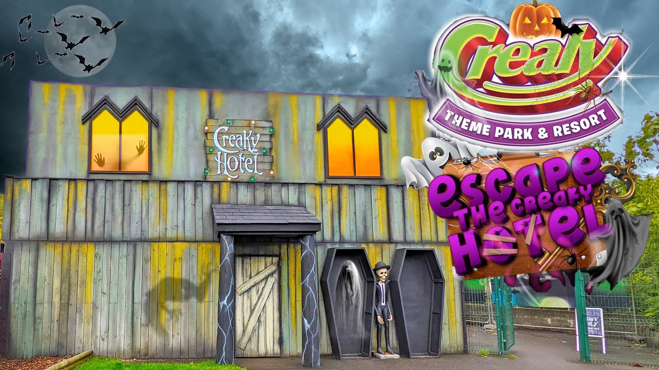 Escape the Creaky Hotel Spook-Fest Crealy Theme Park (Oct 2022) [4K]