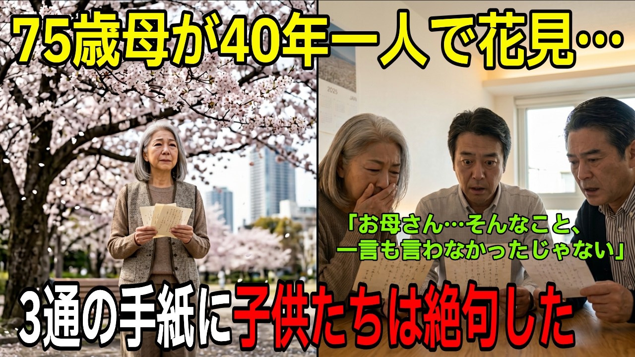75歳母が40年一人で花見── 子供たちが読んだ3通の手紙、 母が隠していた40年の愛情に絶句！