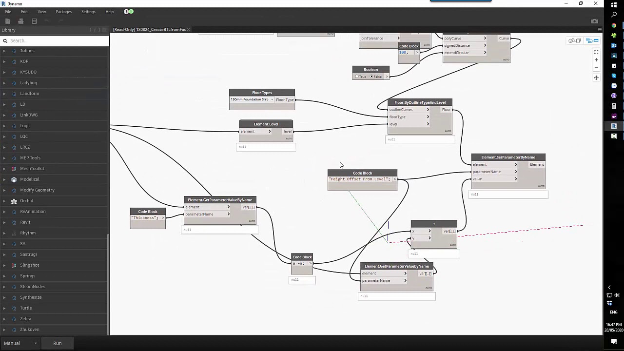Create Foudation From Cad | Dynamo Revit