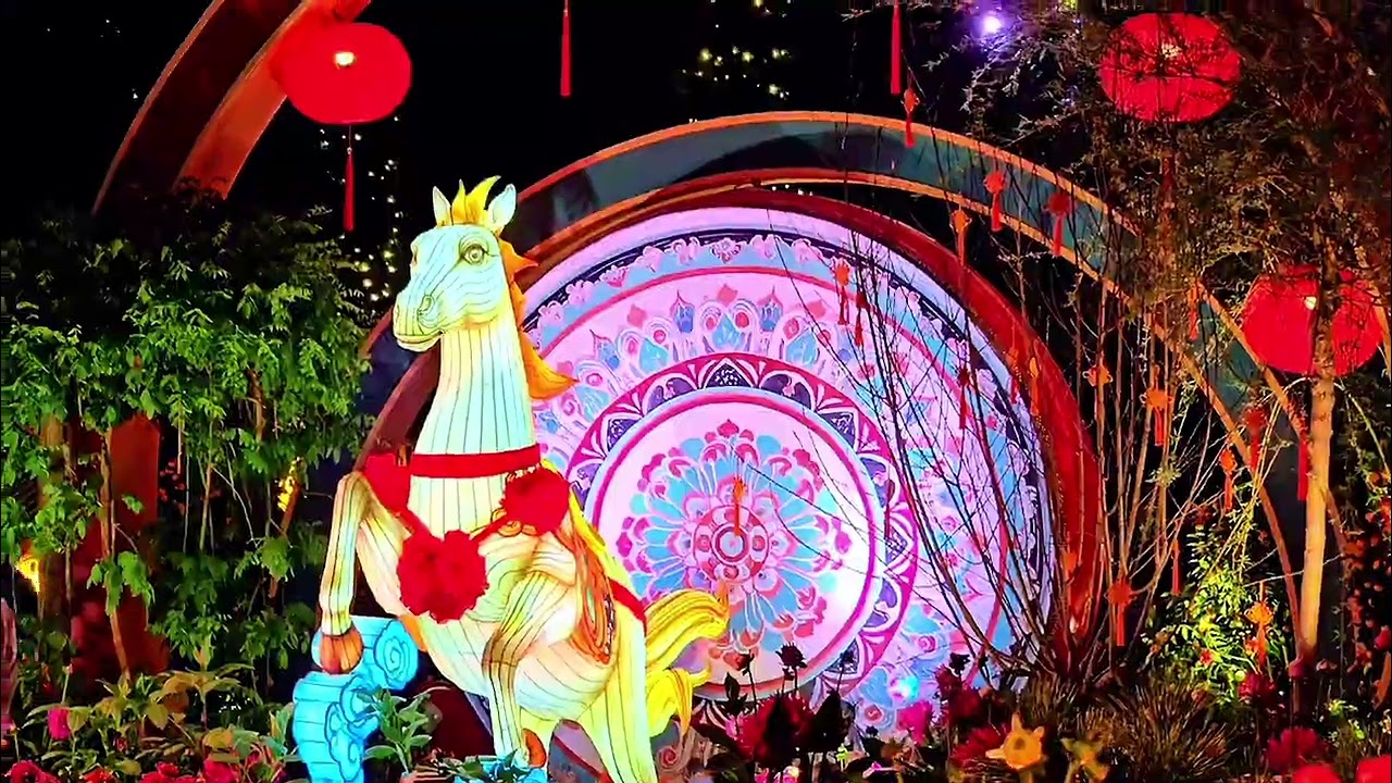 新年快乐 马到成功 Welcoming the Year of the Horse @ Gardens by the Bay Singapore