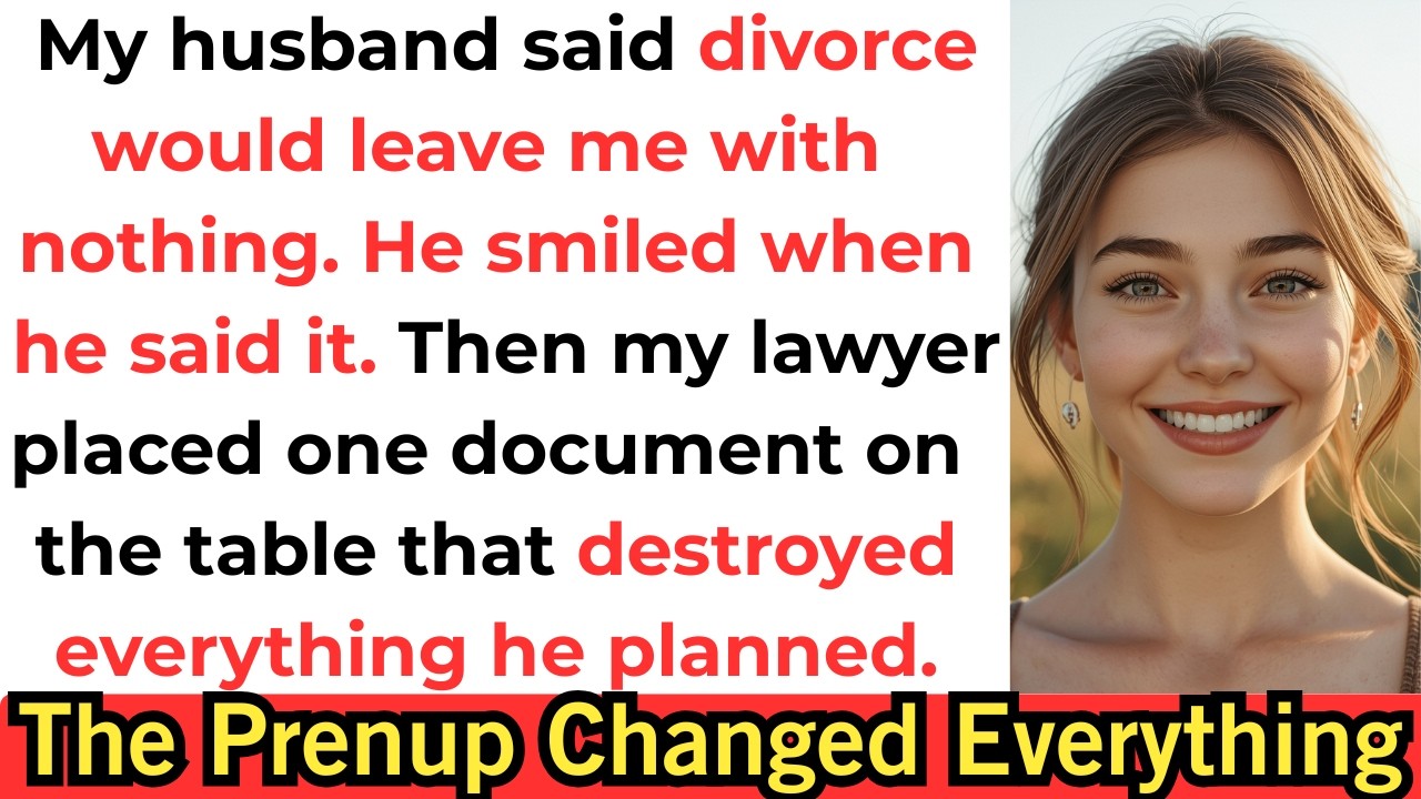 My Husband Said Divorce Would Ruin Me — He Forgot About the Prenup