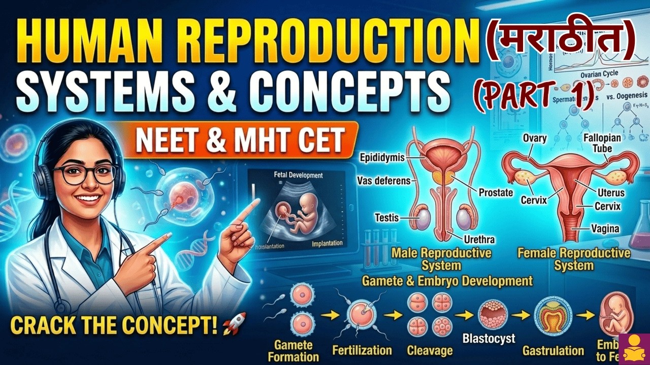 Human Reproduction for MHT CET | मराठीत
