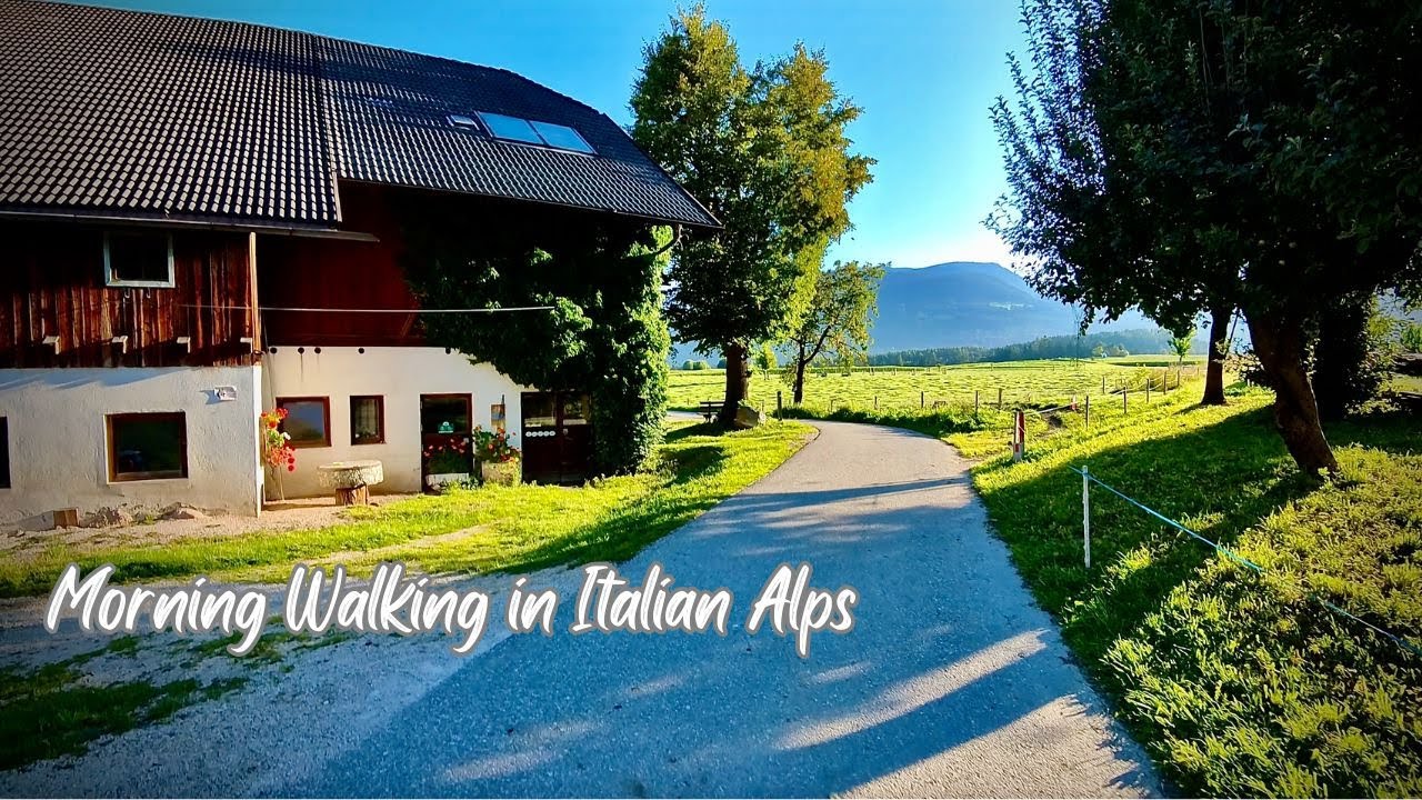 Morning Walking in Italian Alps🏔️Walking in Riscone-Italian Alps-Dolomites