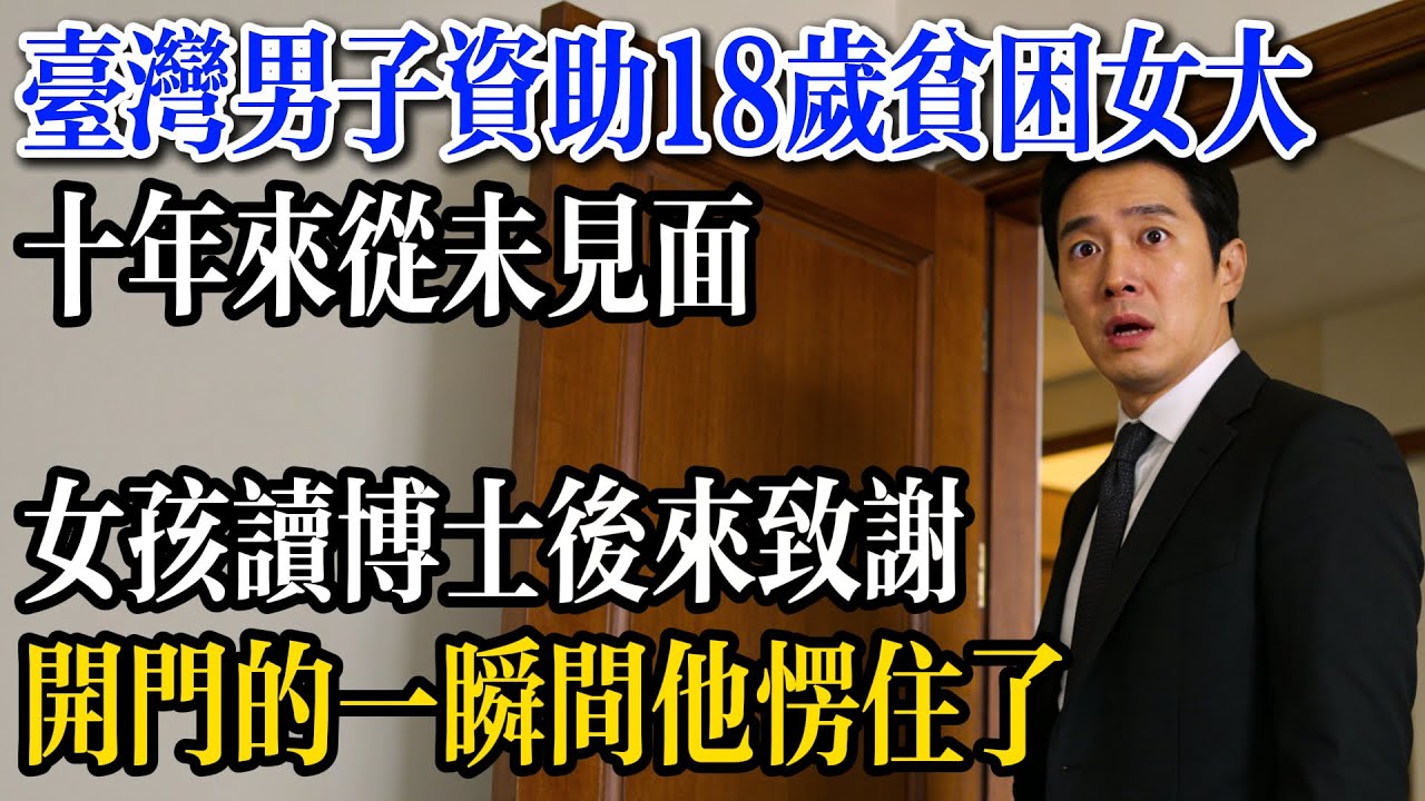 台灣男子資助18歲貧困女大，十年來從未見面，女孩讀博士後來致謝，開門的一瞬間他愣住了