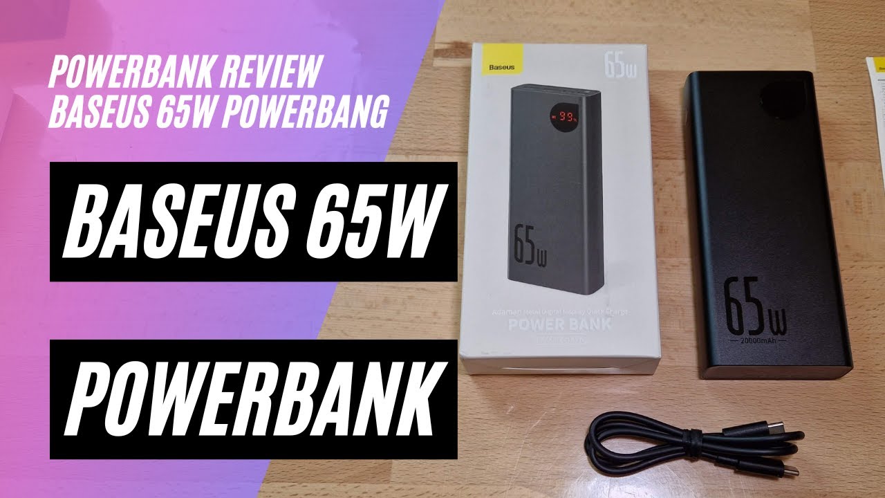 ⚡ 👍🏻 Baseus 🔥65W🔥 PD Powerbank mit 20000mAH