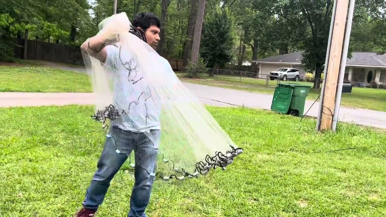 How to throw a BIG CAST NET || a easy way to throw cast net for fishing || cast net