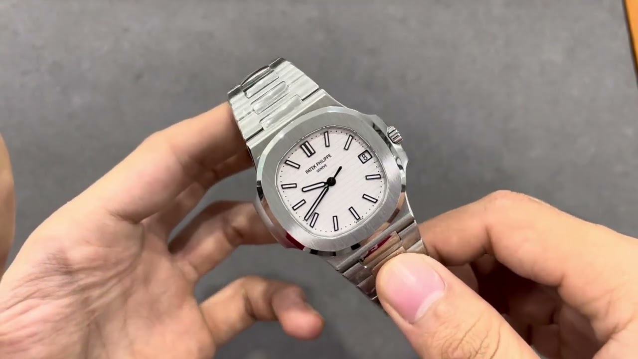 Review patek nautilus 5711 white dial cực hiếm của nhà 3k , vỏ cực hoàn thiện máy chuẩn xịn nhất tt