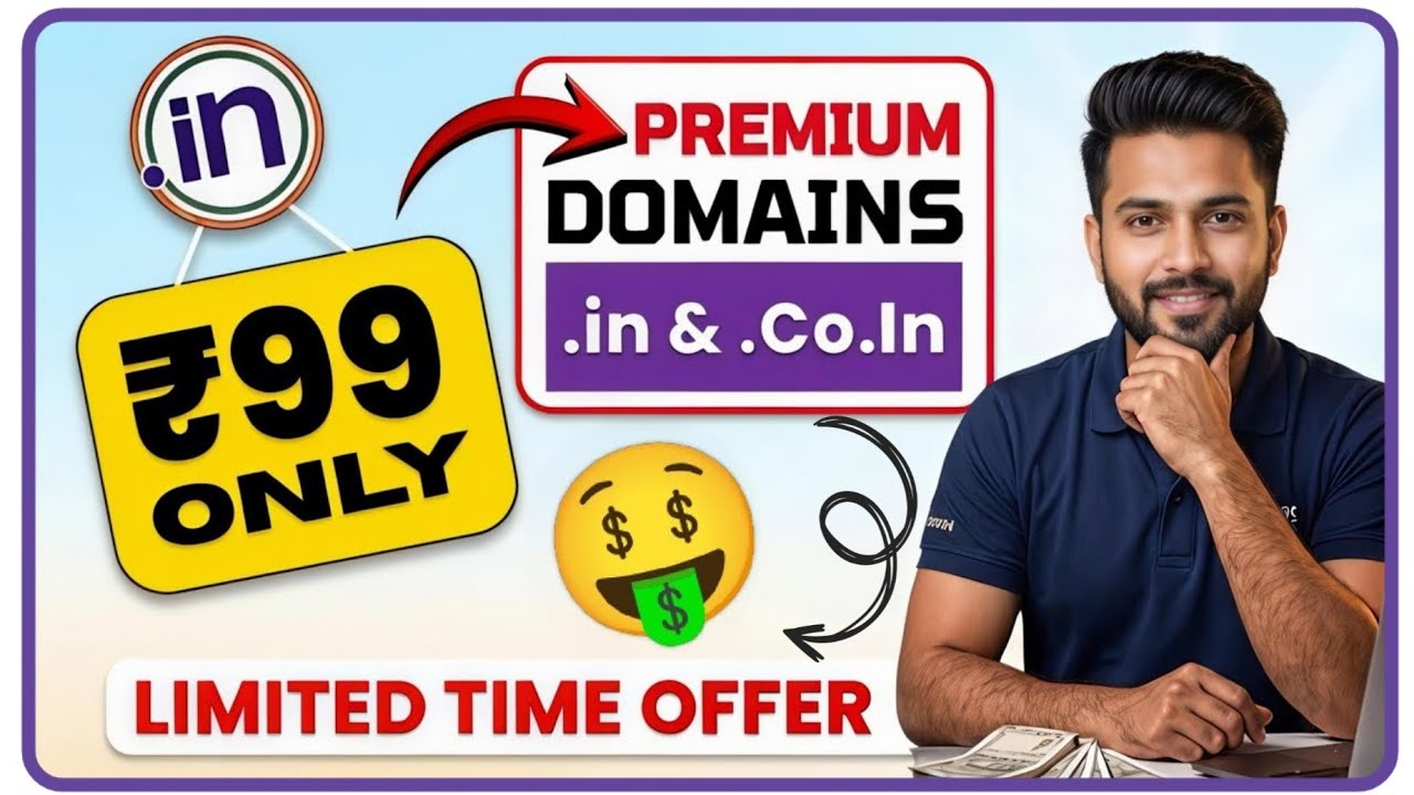How to Get Premium Domains at Affordable Prices &ndash; GoDaddy 86% Off Deal | Get Domain under 99 rs.