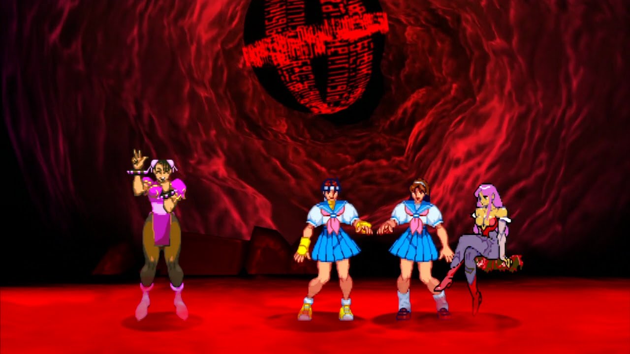 Marvel VS Capcom 2 - Chun-Li/Morrigan/Sakura - Expert Difficulty Playthrough