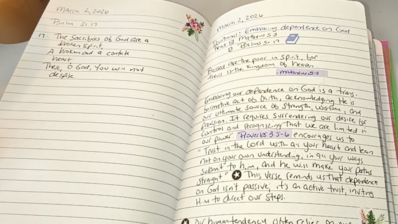 March 2, 2026 | Embracing Dependence On God - Devotional 
