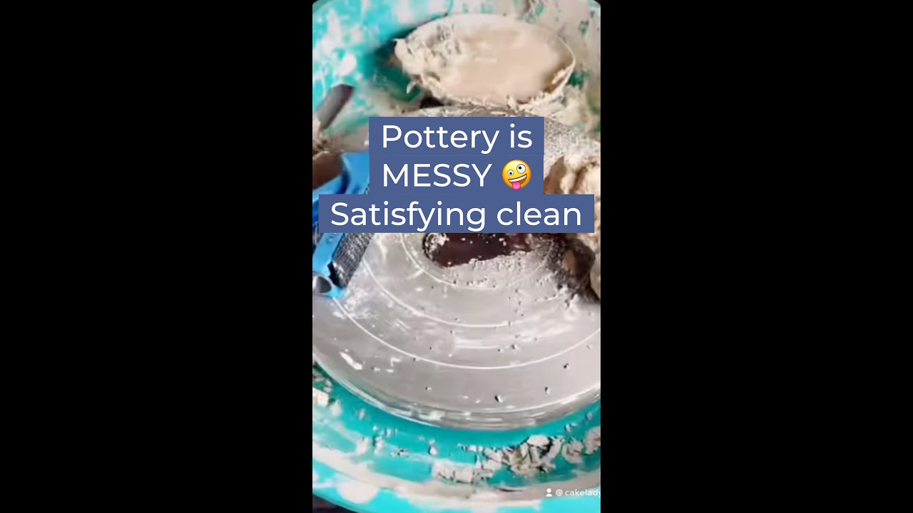 Pottery studio clean up ASMR #shorts