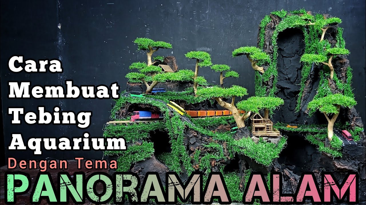 CARA MEMBUAT TEBING AQUARIUM DARI STEROFOAM - how to make an aquarium cliff from serofoam