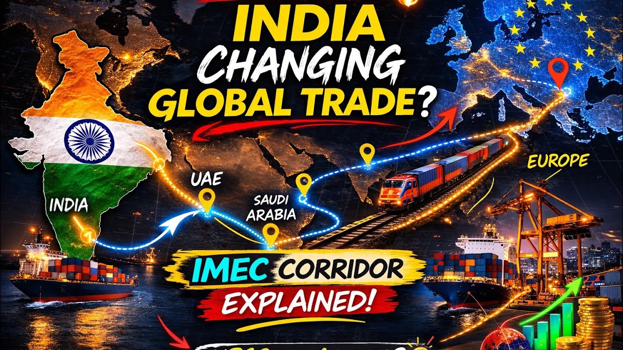 India&ndash;Middle East&ndash;Europe Corridor 🔥 | IMEC Explained | Game Changer for India? 😱