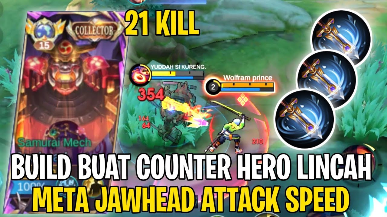 Panen Kill Gini🔥Jawhead Attack Speed Dikira Gak Sakit - Mobile Legends