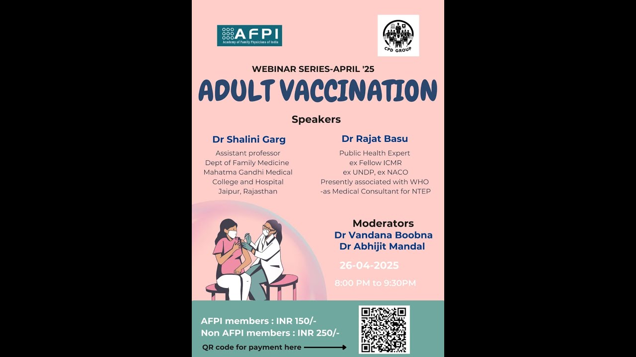 Adult Vaccination in India 2025- AFPI CPD