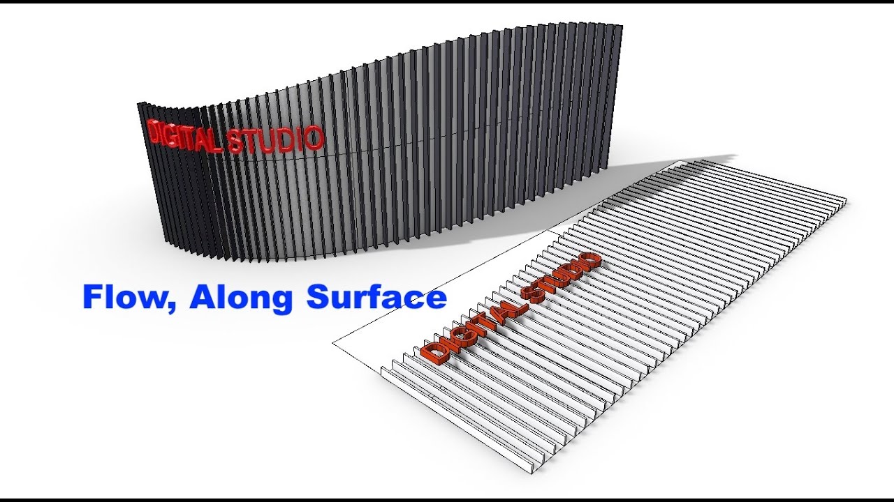 Flow Along Surface (Rhino3D Modelling)
