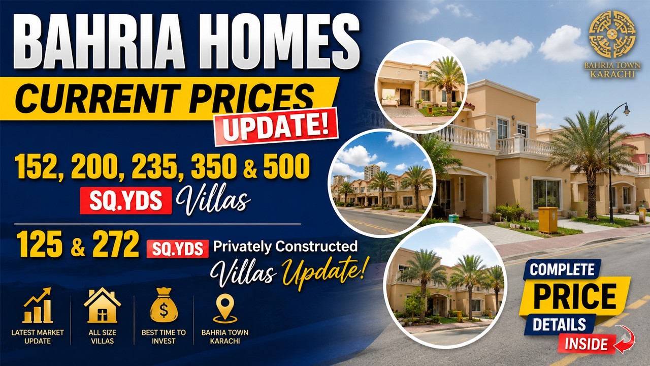 Latest Bahria Town Karachi Villa Prices | Bahria Homes & Privately Constructed Villas