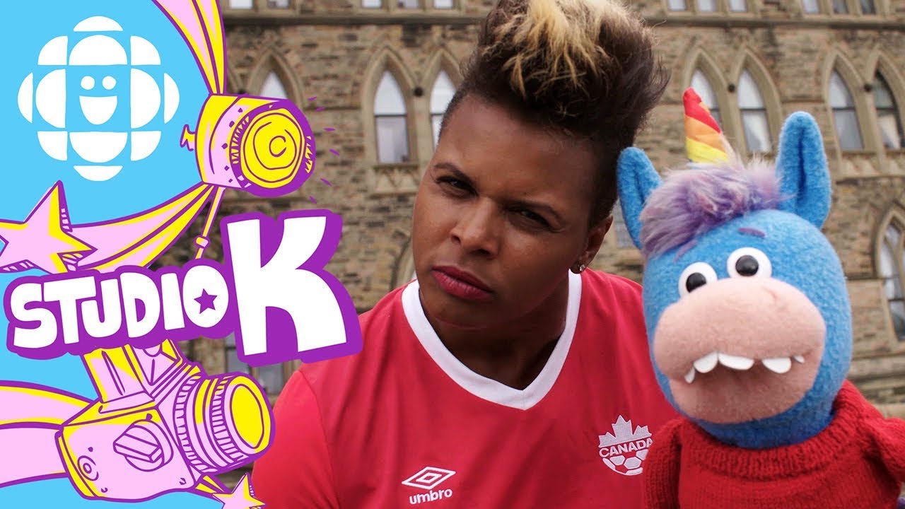 Gary the Unicorn Hugs Karina LeBlanc | CBC Kids