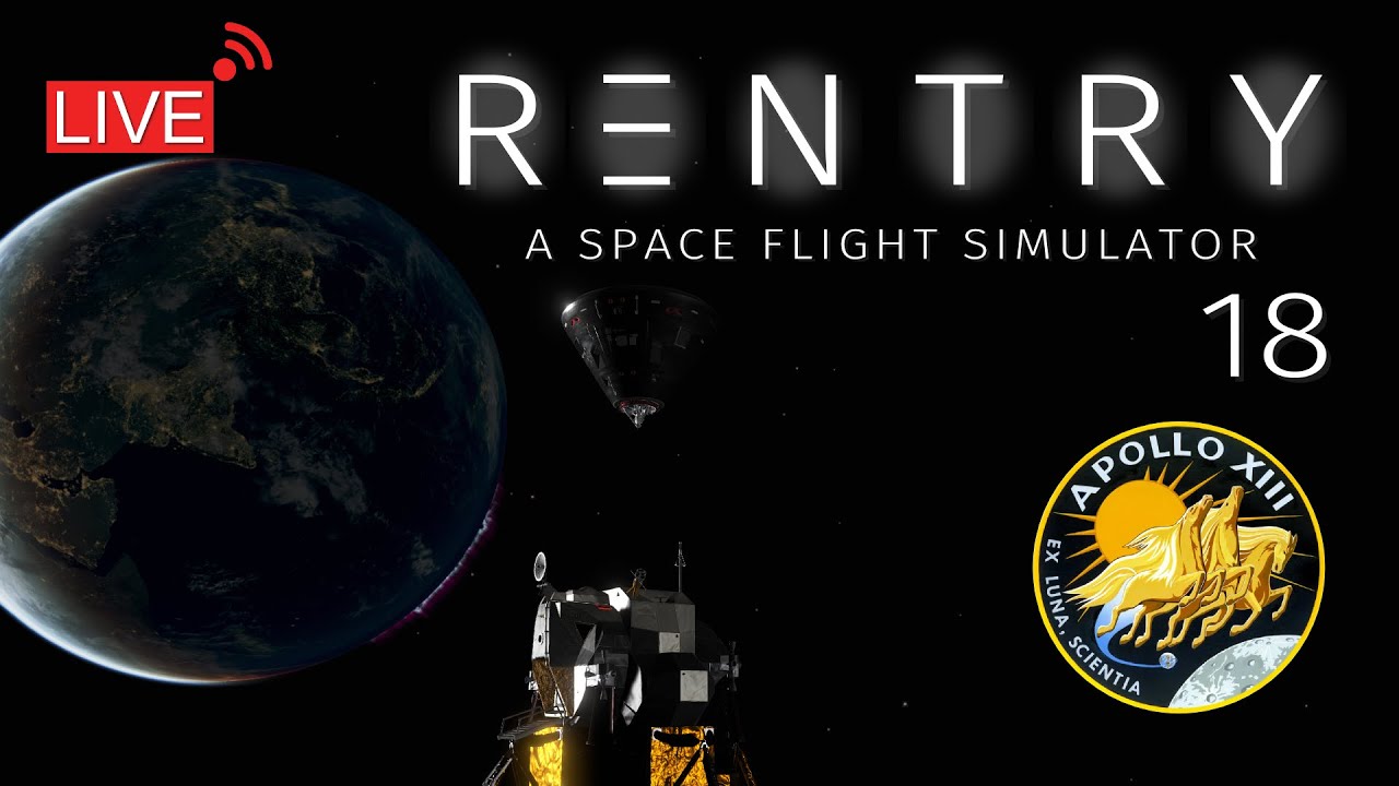 Apollo 13 Historical Mission - Earth Reentry | REENTRY 1.0 Live Stream