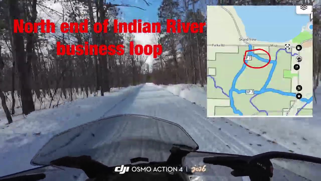 Poor Conditions Indian River Snowmobile Trails 2/28/2026