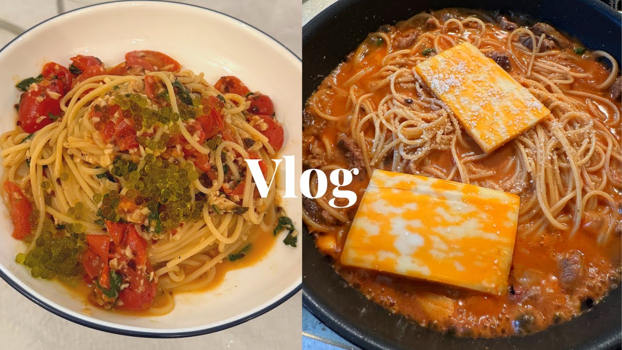 Vlog. 파스타러버의 파스타만들기 모음집6탄🧄🌶️세상에서 파스타가 제일 쉬워!💃