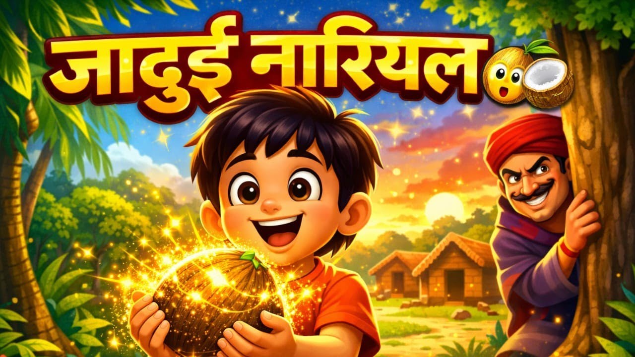 जादुई नारियल 🥥 | Magic Coconut Story in Hindi | Moral Story | Kids Cartoon Story l😲 #hindistories 😮