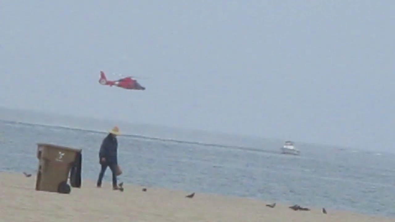 USCG Helicopter & LACo Fire Dept. Lifeguard Rescue Boat 