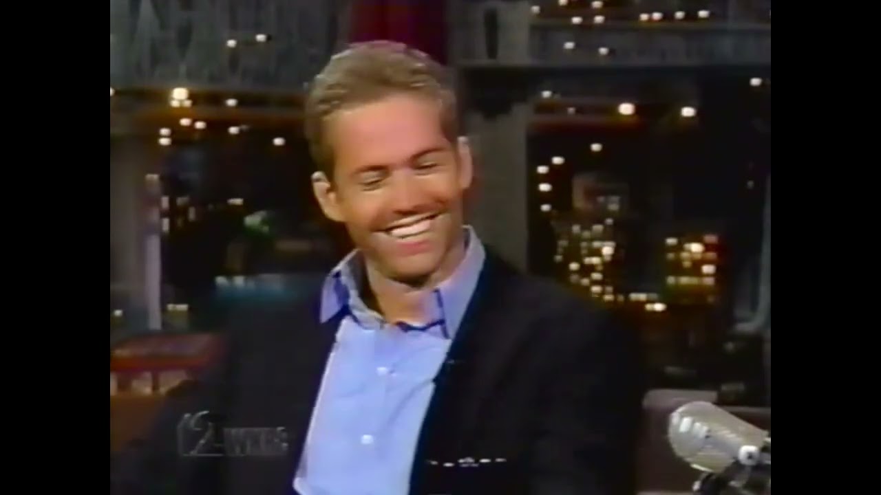 Paul walker on david Letterman 2003
