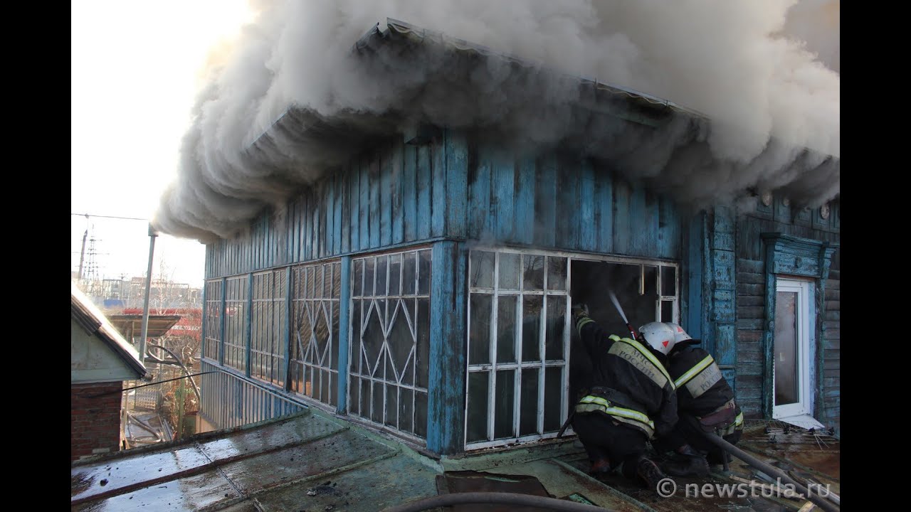 Тула. В пос. Плеханово при пожаре погиб мужчина. 15.03.2015