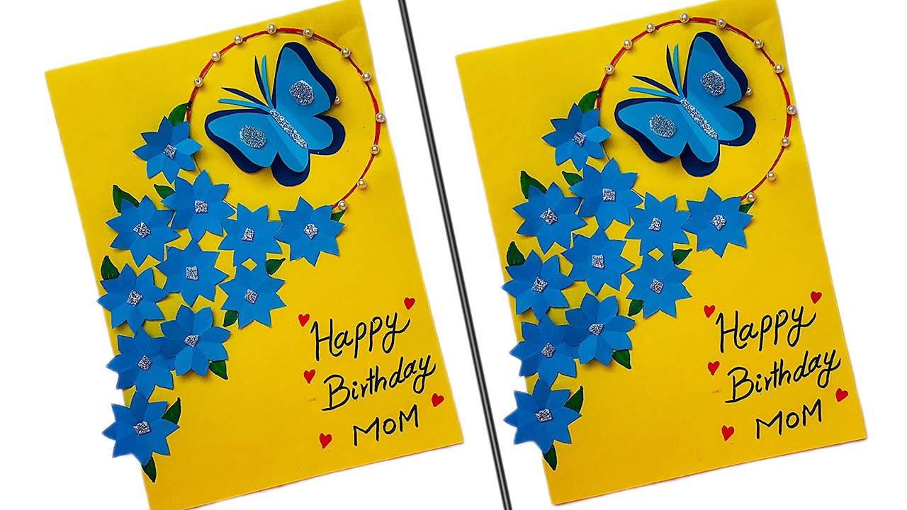 Happy Birthday Card Making for Mom 💗|Handmade Birthday Card ideas 💡
