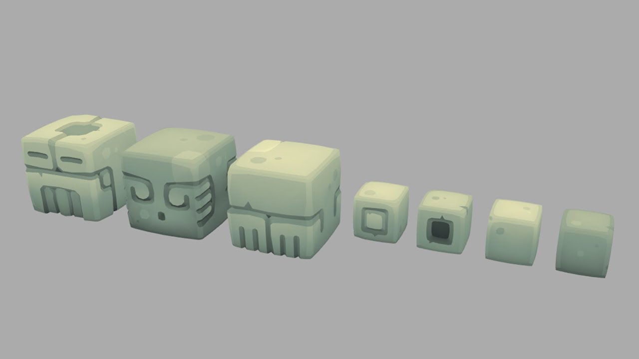 Cube World Jungle Temple - 3D Modeling Timelapse #2