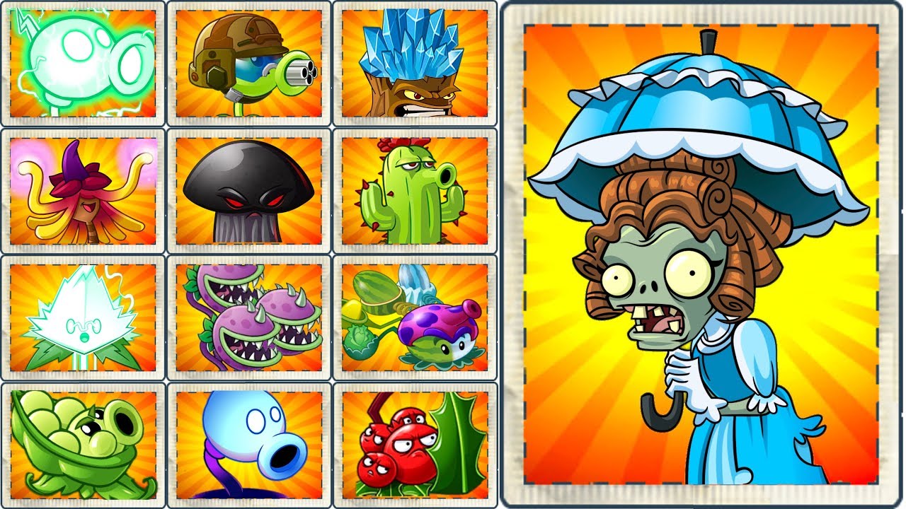 PARASOL ZOMBIE in Plants vs Zombies 2 Every Plant Power-Up!