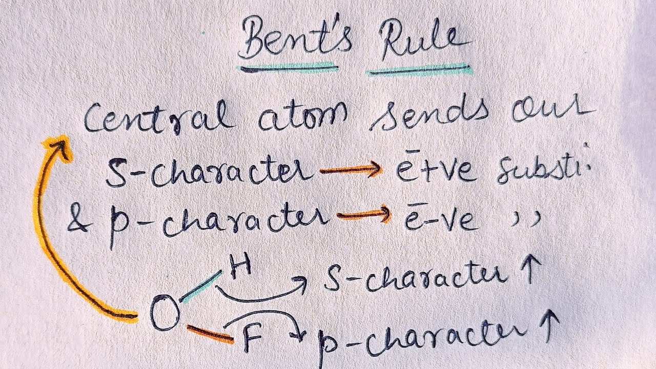 Bent's Rule chemistry | Chemical Bonding | JEE | NEET