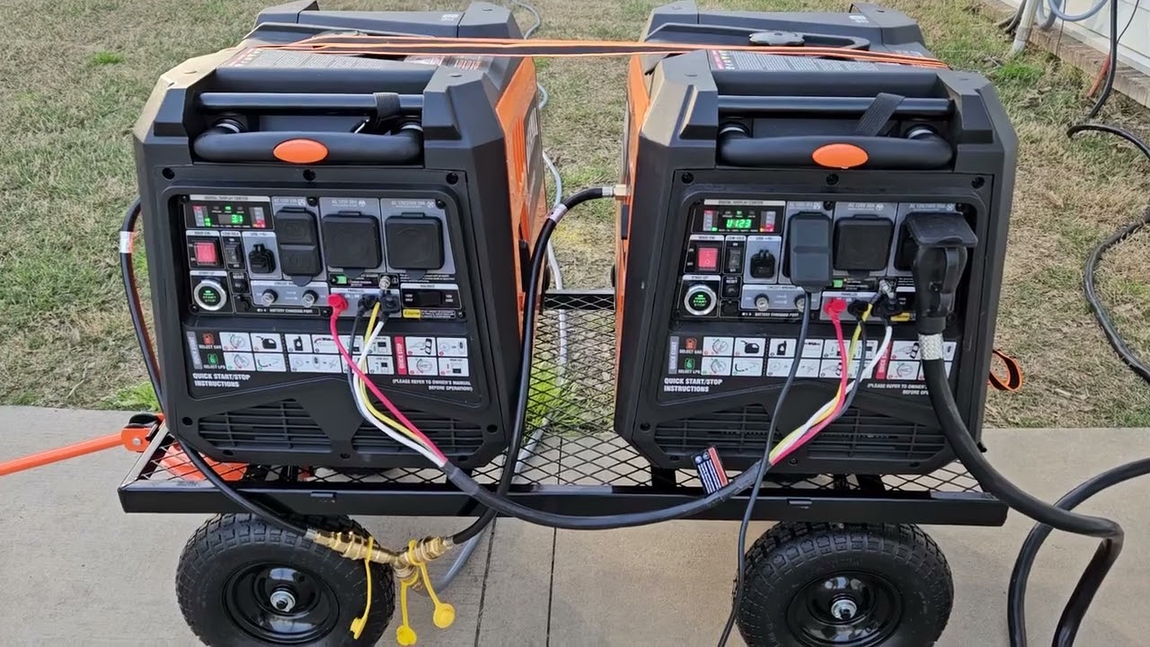 Genmax GM7500aIED in Parallel  - Rheem 5 ton 2 stage heat pump - AirGo 16-32A soft start