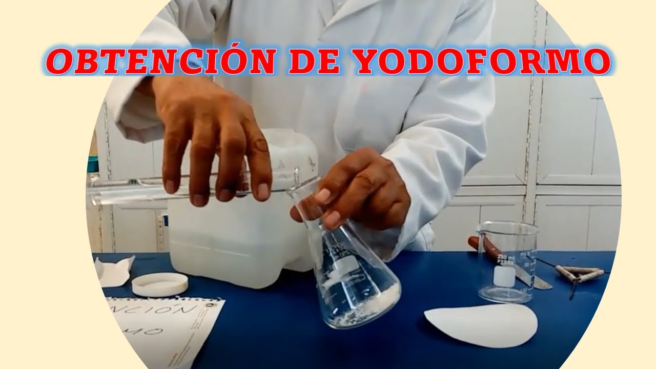 PRÁCTICA DE OBTENCIÓN DE YODOFORMO. A partir de etanol, carbonato de sodio y yodo.