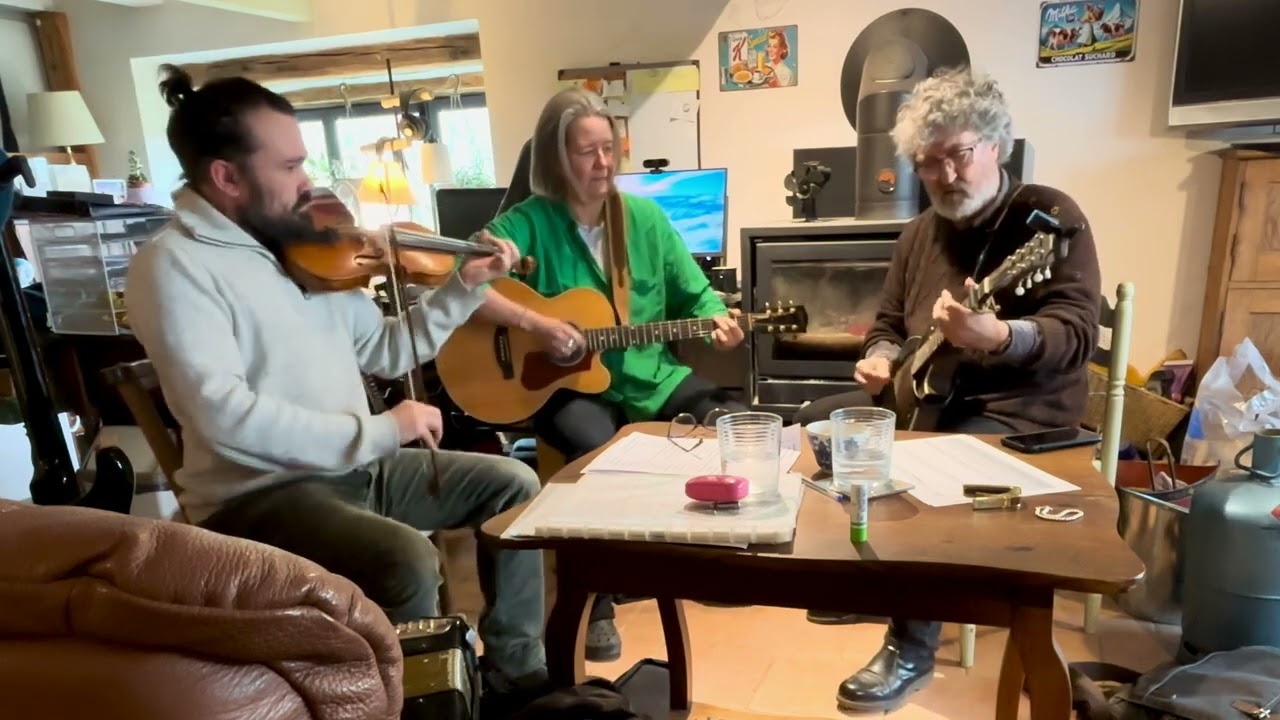 ☘️ Bleu Charrette trio - Live Irish session - John Ryan’s Polka improvisation 