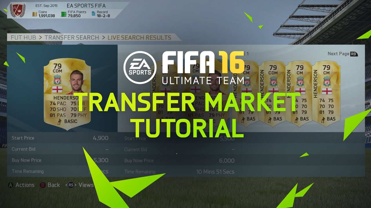 FIFA 16 Ultimate Team Tutorial - Transfer Market