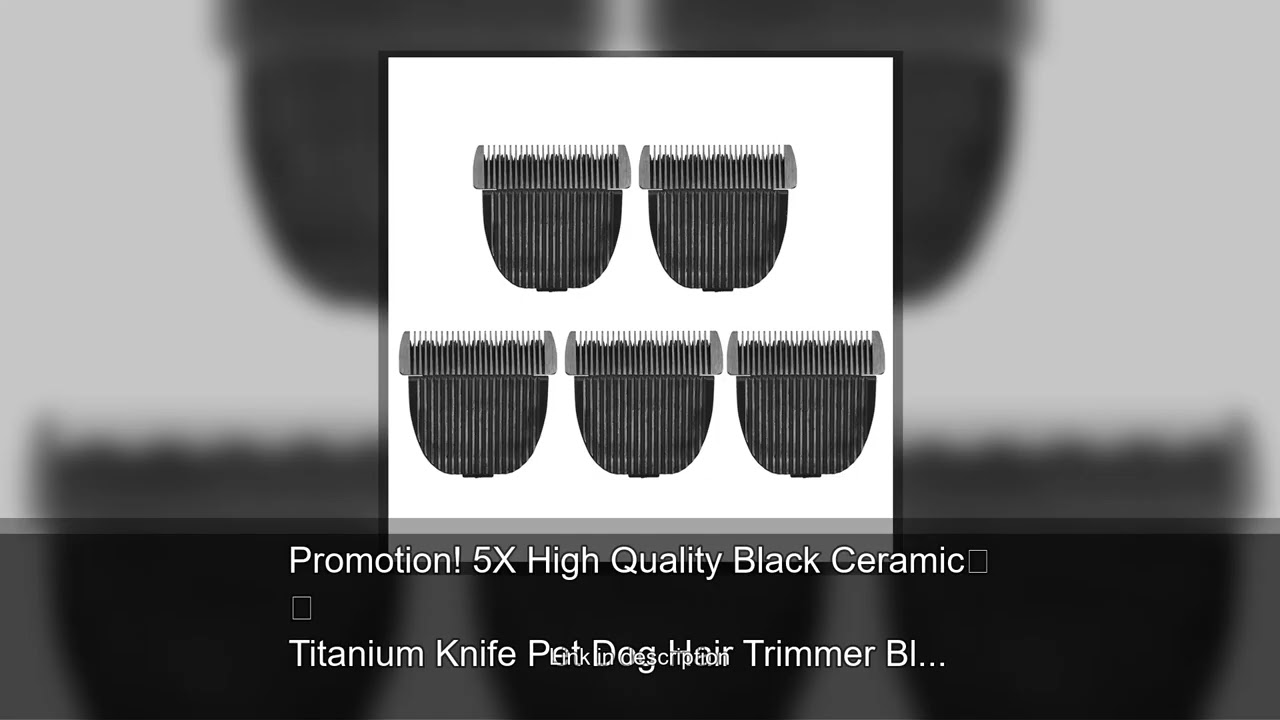 Promotion! 5X High Quality Black Ceramic Titanium Knife Pet Dog Hair Trimmer Blade Clipper Head