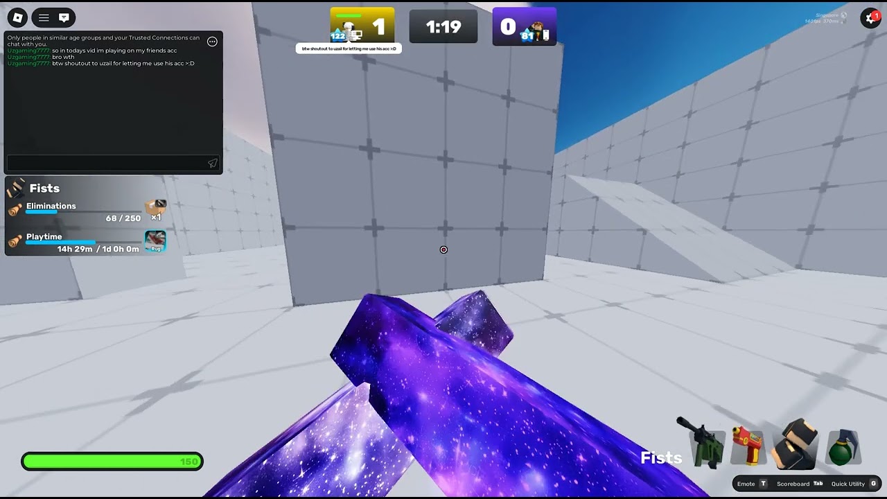 Playing RIvals on My friend Uzails Acc !!! (btw shoutout to uz for letting me use his acc)