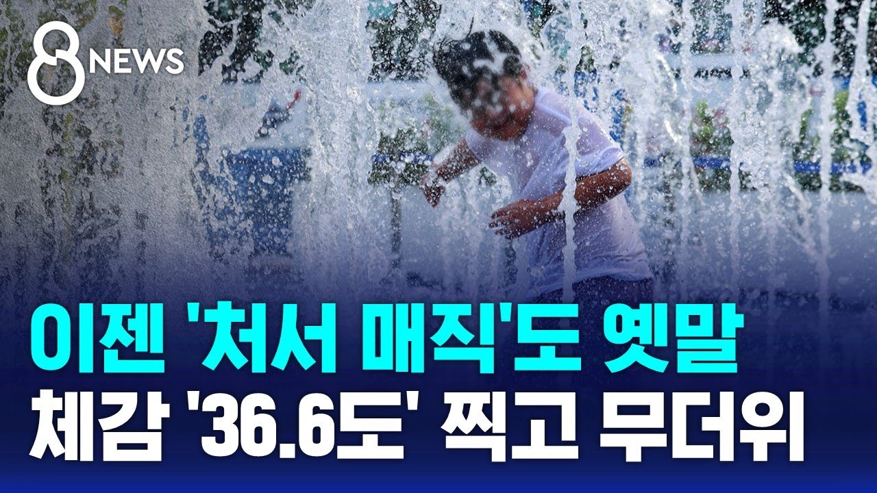 이젠 '처서 매직'도 옛말&hellip;체감 '36.6도' 찍고 무더위 / SBS 8뉴스