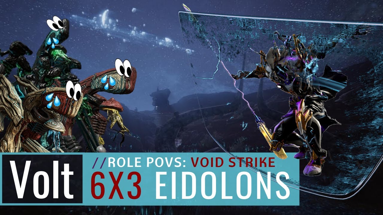 Warframe | Eidolons | 6x3 VS Volt PoV | 6 Hydrolysts Captured