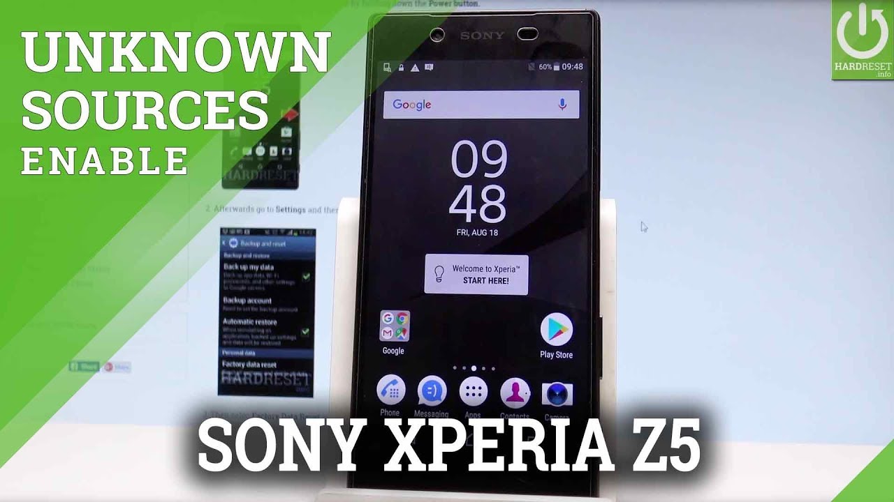 Enable Unkown Sources SONY Xperia Z5 - Allow App Installation