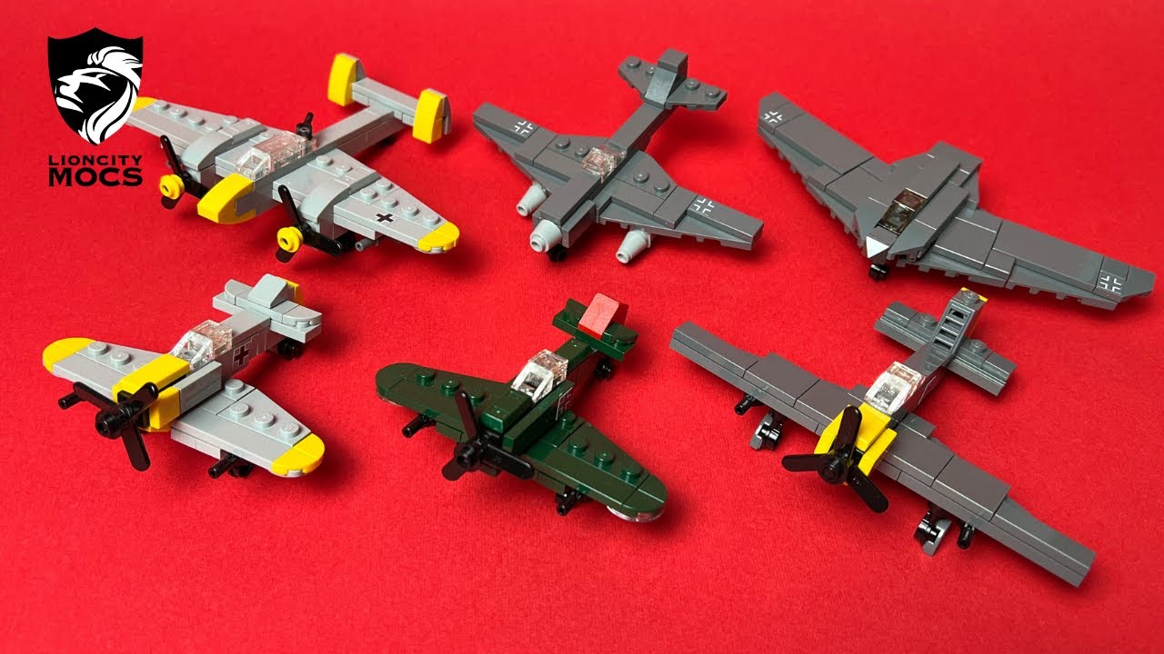 Lego German Aircraft Compilation WWII! (Tutorial)