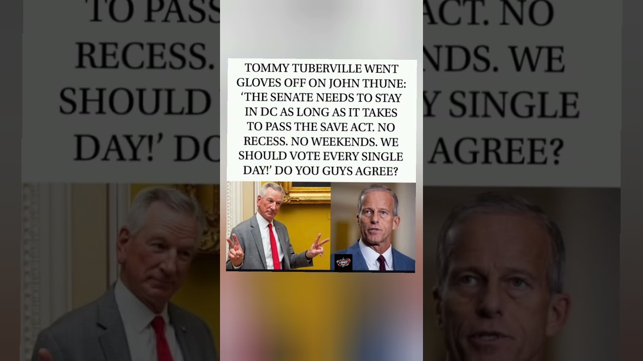 🔥 Tuberville vs. Thune: No recess, no weekends&mdash;just vote! Do you agree? 🏛️ #GOP #VoteNow #DC #Short